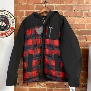 Pendleton Men's Red & Black Plaid Fill Down Jacket